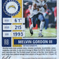 2019 Panini Contenders Melvin Gordon III #90 - 1/1 PRINTING PLATE Chargers