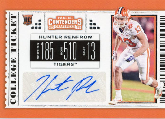 2019 Panini Contenders Draft Picks Hunter Renfrow College Ticket RC #263 - Autograph Clemson