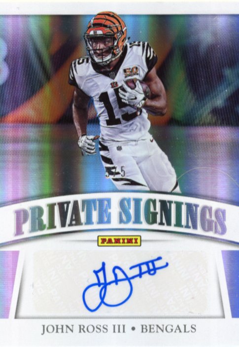 2017 Panini Private Signings John Ross III #JR - Autograph #/5 Bengals