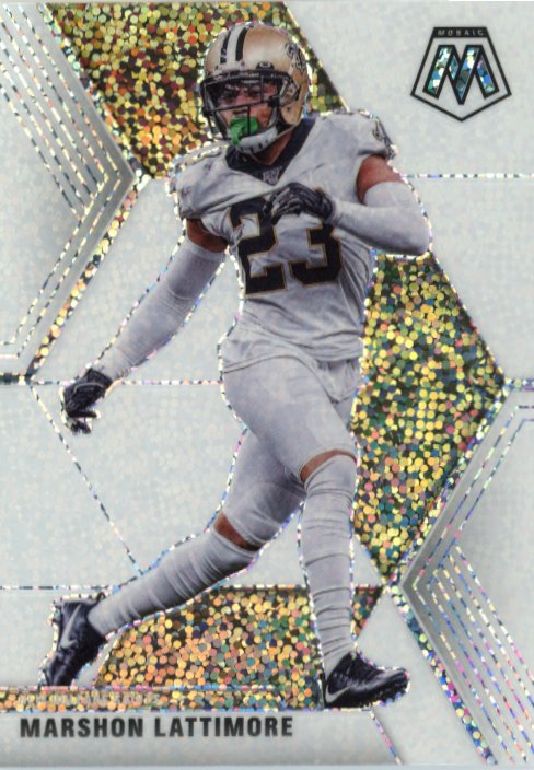 2020 Panini Mosaic Marshon Lattimore #148 - White Sparkle Saints