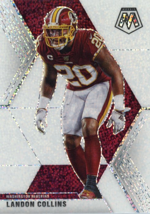 2020 Panini Mosaic Landon Collins #199 - White Sparkle Redskins