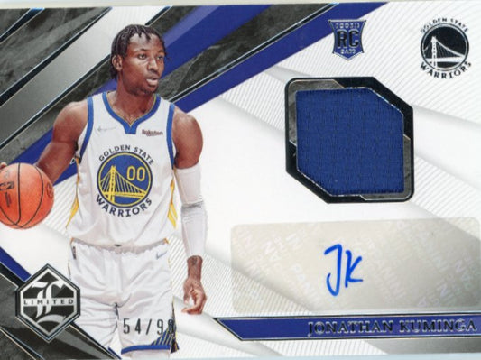 2021/22 Panini Chronicles Limited Jonathan Kuminga RC #LRJ-JKU - #/99 Autograph Relic Warriors