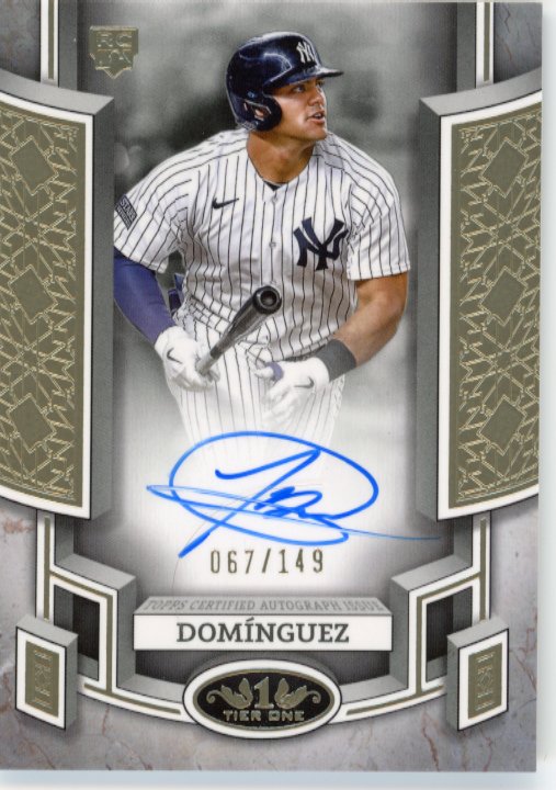 2024 Topps Tier One Jasson Dominguez RC # BOA-JD - #/149 Autograph Yankees