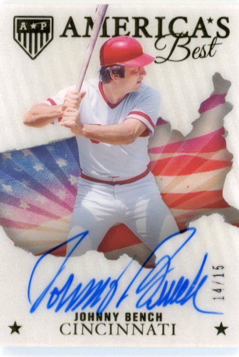 2023 Panini America's Pastime Johhny Bench America's Best #AB-JB - #/15 Autograph Reds