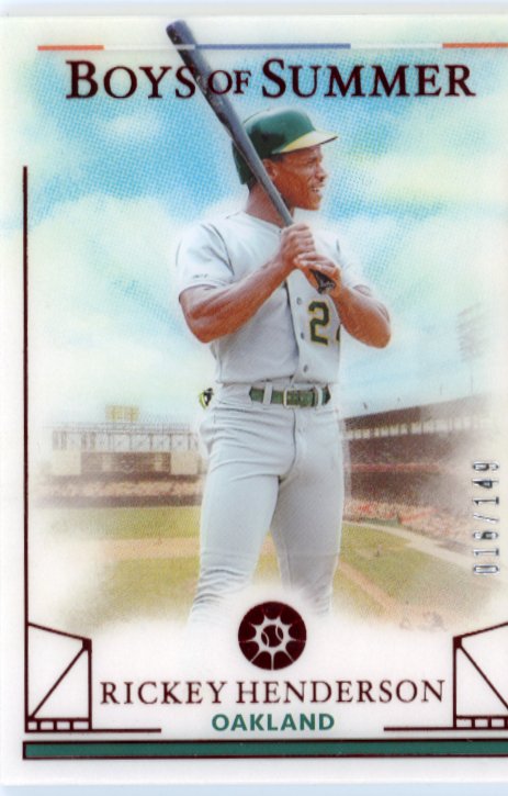 2024 Panini Boys of Summer Rickey Henderson #57 - #/149 Red Athletics