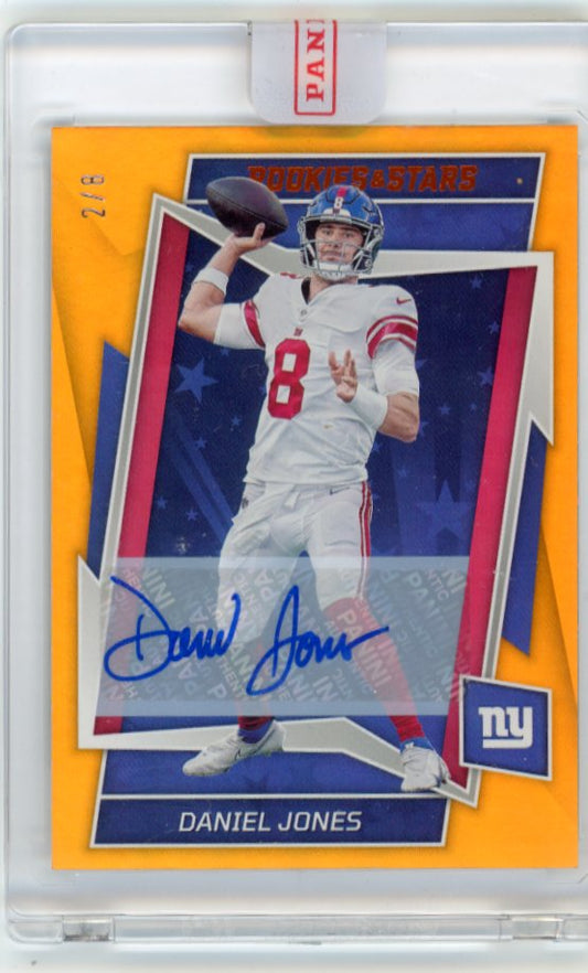 2022 Panini Rookies and Stars Daniel Jones #73 - Gold Autograph #/8 Giants