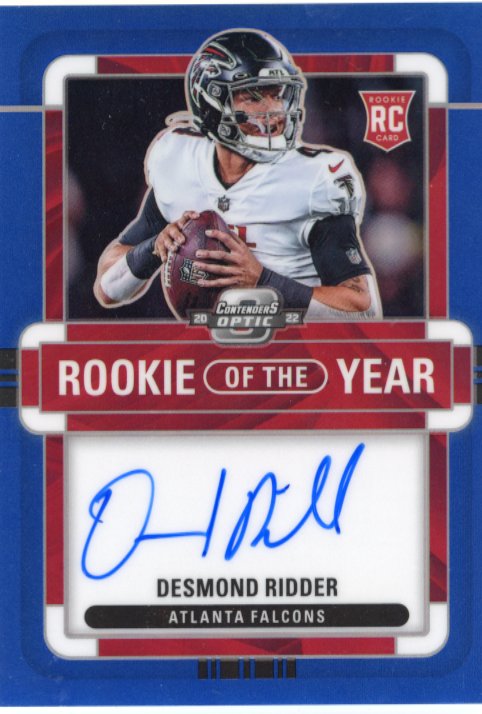 2022 Panini Contenders Optic Desmond Ridder Rookie RC #ROY-DR - Autograph #/50 Falcons