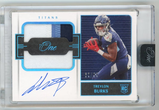 2022 Panini One and One Treylon Burks Rookie RC #36 - Patch Autograph #/99 TItans