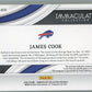 2022 Panini Immaculate James Cook Rookie RC # PPR-JCO - Patch Autograph #/99 Bills