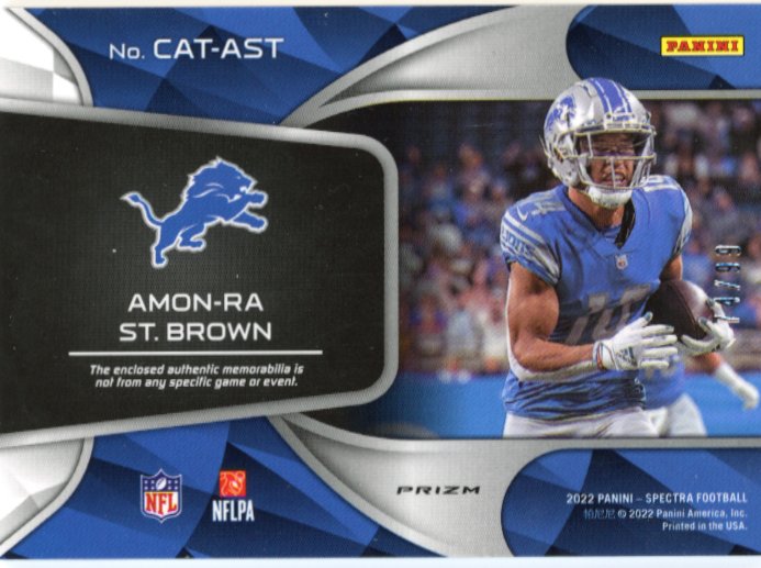 2022 Panini Spectra Amon-Ra St. Brown #CAT-AST - Patch #/99 Lions