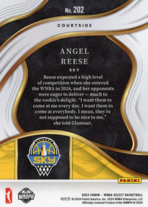 2024 Panini Select Angel Reese RC #202 - Sky