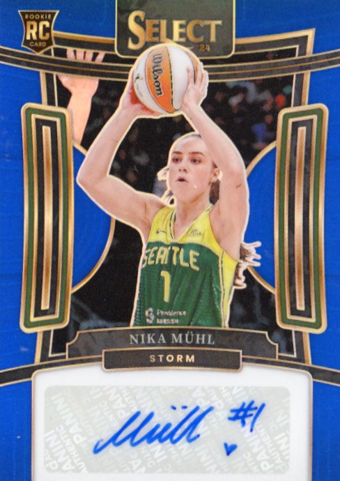 2024 Panini Select Nika Mull RC #SG-NM - #/49 Blue Autograph Storm