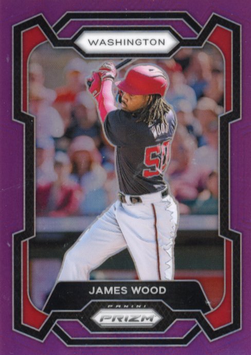 2024 Panini Prizm James Wood #129 - #/99 Purple Nationals