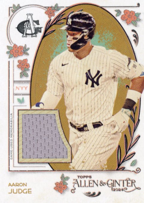 2024 Topps Allen and Ginter Aaron Judge #AGR-AJU - Patch Yankees