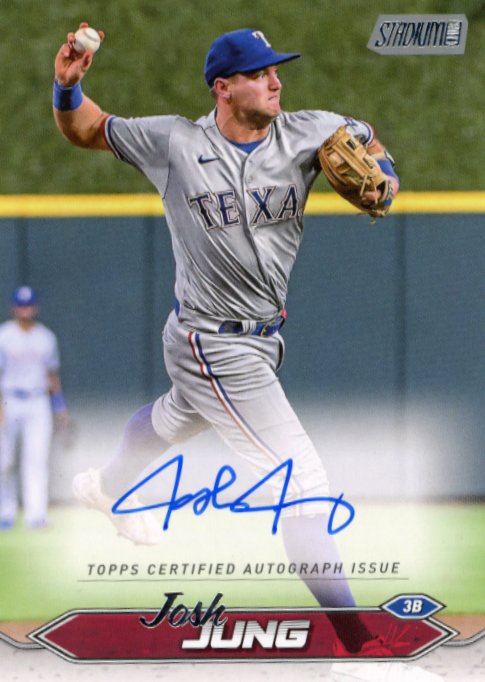 2024 Topps Stadium Club Josh Jung #SCBA-JJ - Autograph Rangers