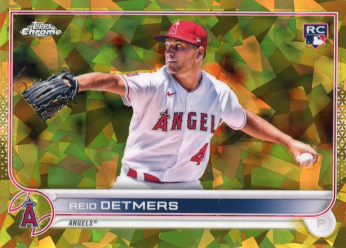 2024 Topps Chrome Sapphire Reid Detmers RC #201 - #/50 Gold Angels