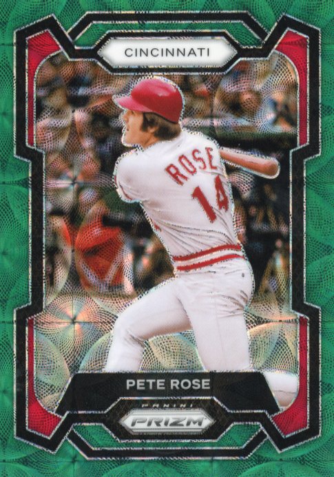 2024 Panini Prizm Pete Rose #267 - #/75 Green Scope Reds