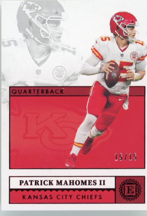 2021 Panini Encased Patrick Mahomes II Red #44 - #/15 Chiefs