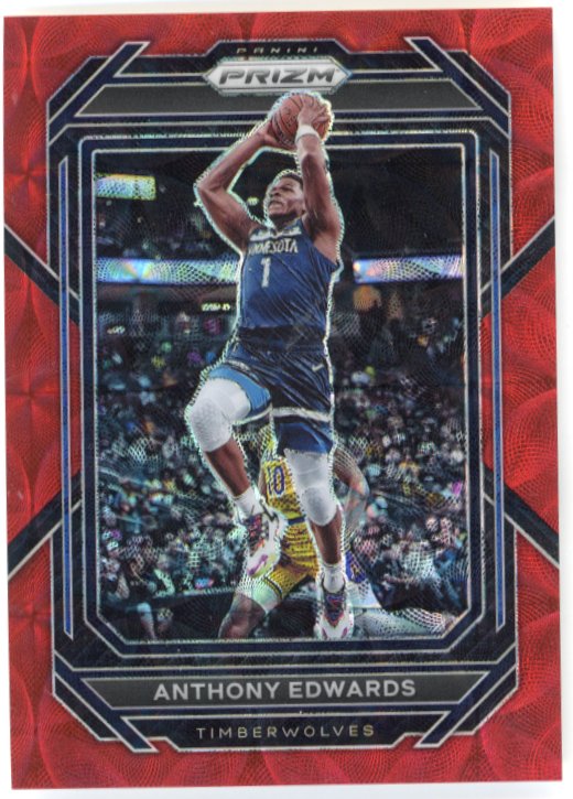 2023 Panini Prizm Anthony Edwards Red Scope #56 - #/88 Timberwolves