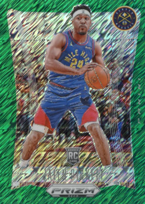 2023/24 Panini Prizm Deca Jalen Pickett RC #225 - #/12 Green Shimmer Nuggets