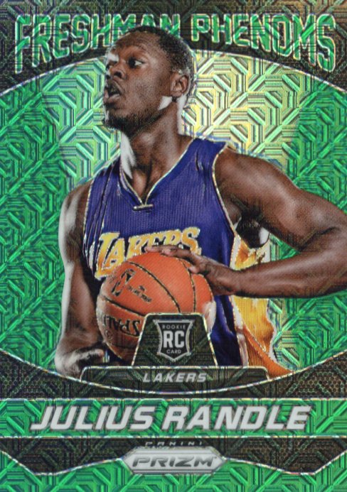 2014/15 Panini Prizm Julius Randle Freshman Phenoms RC #7 - Green Mojo #/25 Lakers