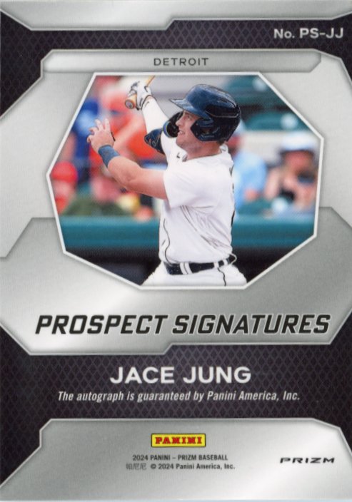 2024 Panini Prizm Jace Jung Prospect Signatures #PS-JJ - Autograph Tigers