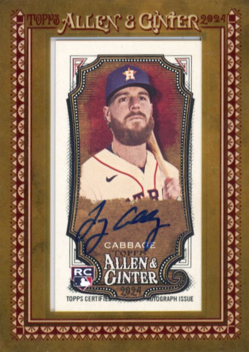 2024 Topps Allen & Ginter Trey Cabbage RC #MA-TC - Autograph Astros