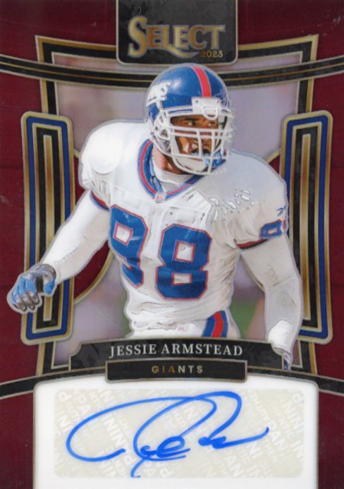 2023 Panini Select Jessie Armstead #SIG-JAR - Autograph Red #/75 Giants