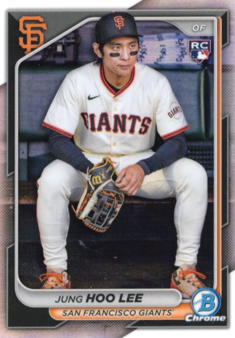 2024 Bowman Chrome Jung Hoo Lee Rookie RC #67 - Holo Giants