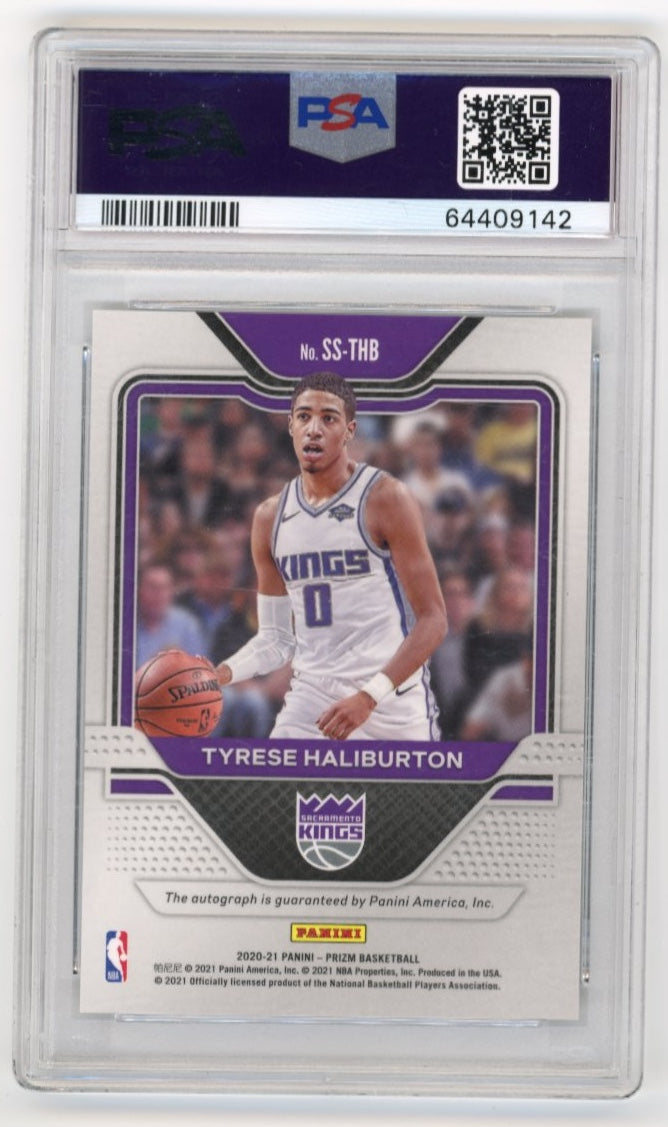 2020 Panini Prizm Tyrese Haliburton Sensational Signatures RC #SS-THB - Autograph PSA 10 AUTO 10 Kings