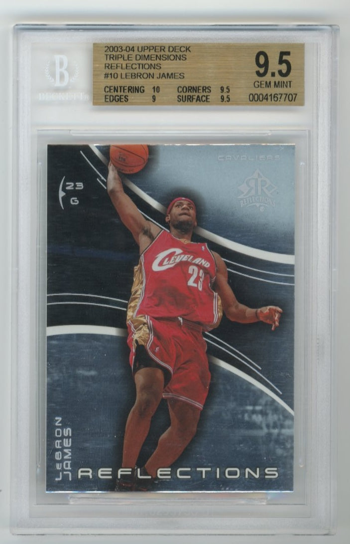 2003/04 Upper Deck LeBron James Reflections RC #10 - Beckett 9.5 Cavaliers
