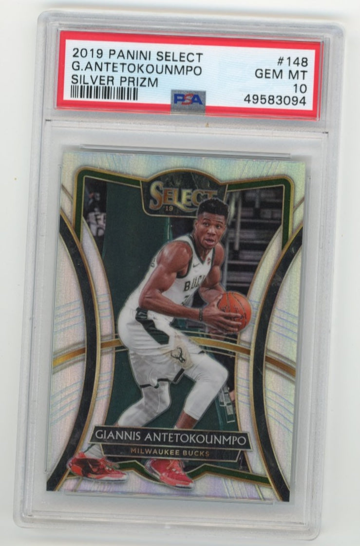 2019/20 Panini Select Giannis Antetokounmpo #148 - Silver PSA 10 Bucks