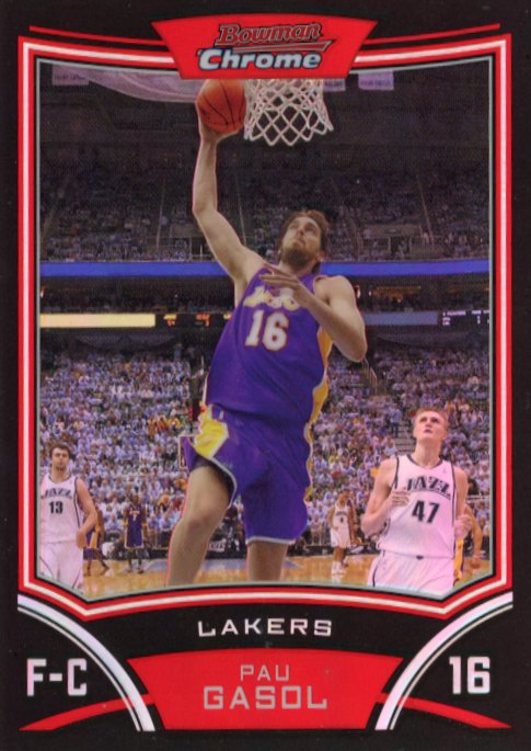 2008 Topps Chrome Pau Gasol #16 - Silver #/499 Lakers