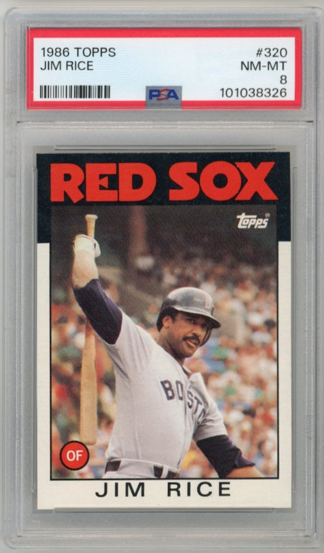 1986 Topps Jim Rice #320 - PSA 8 Red Sox