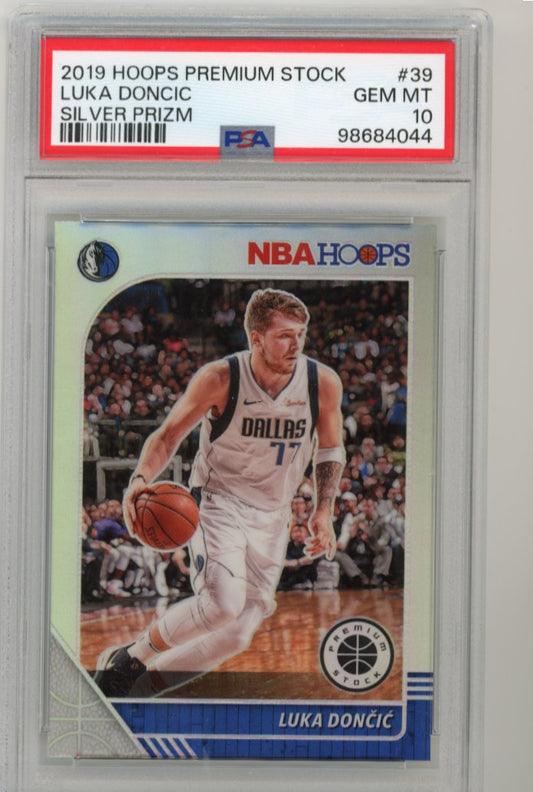 2019/20 Panini NBA Hoops Luka Doncic #39 - Silver PSA 10 Mavericks