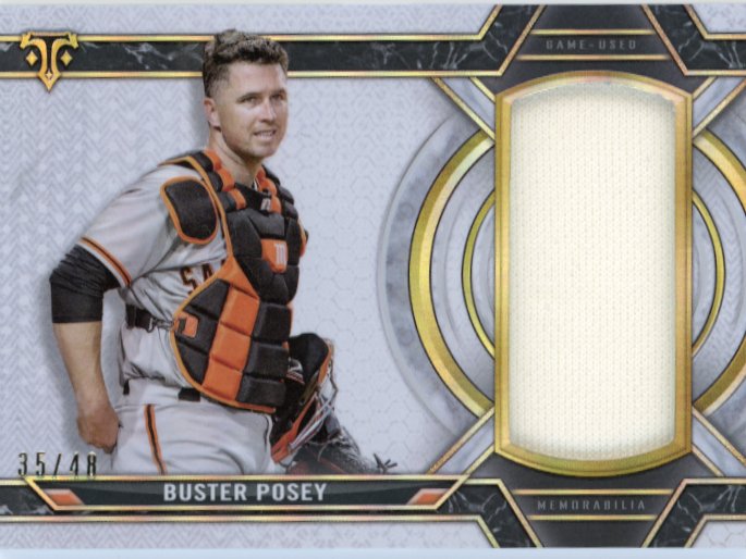 2021 Topps Triple Threads Buster Posey #SJR-BPO - Relic #/48 Giants