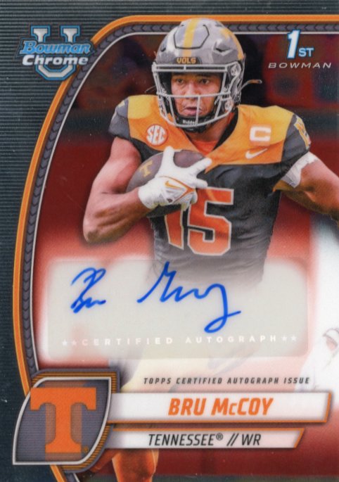2024 Topps Bowman Chrome U Bru McCoy #PA-BMC Auto Tennessee