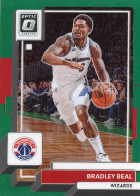 2023 Panini Donruss Optic Bradley Beal #163 - #/5 Green Wizards