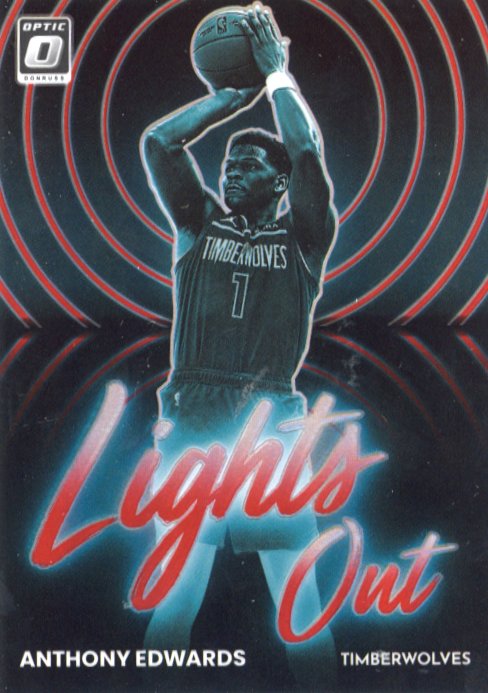 2023 Panini Donruss Optic Anthony Edwards #12 - #/99 Lights Out Timberwolves
