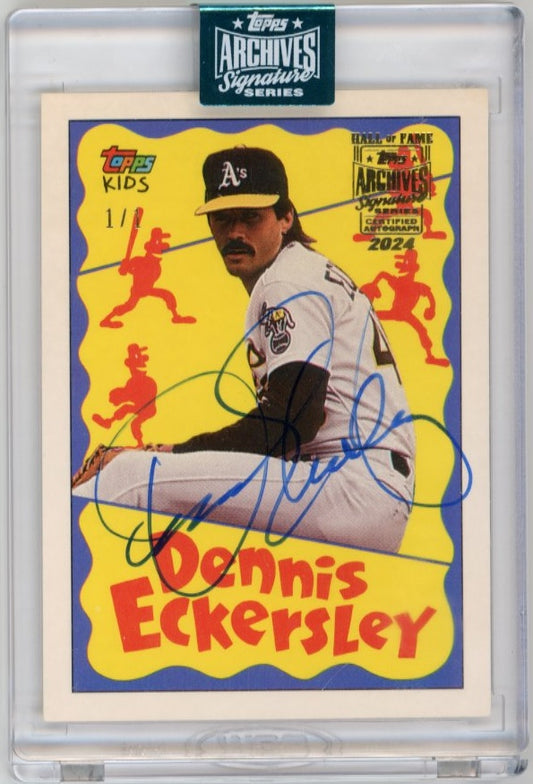 2024 Topps Archives Signature Series Dennis Eckersley #119 - 1/1 Auto Athletics