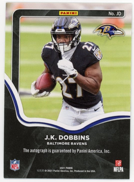 2021 Panini J.K. Dobbins #JD - #/25 Auto Ravens