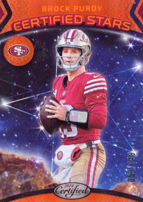 2024 Panini Certified Brock Purdy #7 - #/149 Orange 49ers