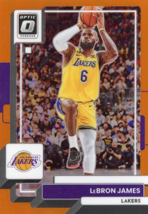 2023 Panini Donruss Optic Lebron James #116 - #/199 Orange Lakers