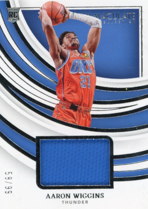 2021-22 Panini Immaculate Aaron Wiggins RC #RR-AW - #/99 Patch Thunder