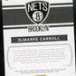 2017-18 Panini National Treasures DeMarre Carroll #GD-DMC - #/25 Dual Patch Autograph Nets