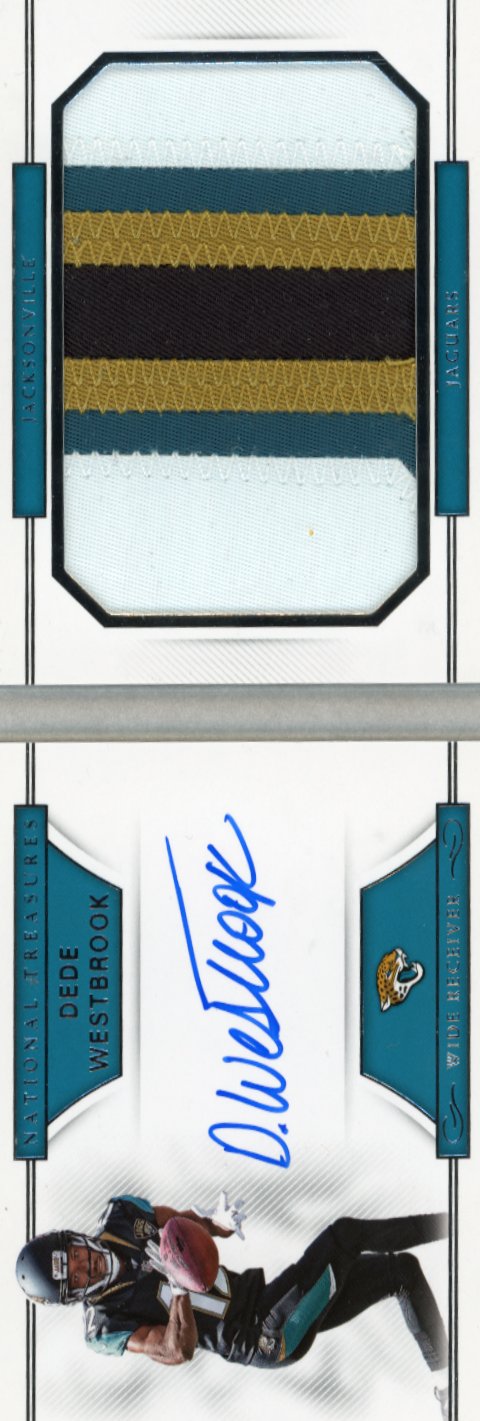 2017 Panini National Treasures Dede Westbrook RC Booklet #RJB-DWT - #/99 Jumbo Patch Autograph Jaguars