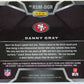 2022 Panini Black Danny Gray RC #RSM-DGR - Dual Patch Autograph #/15 49ers