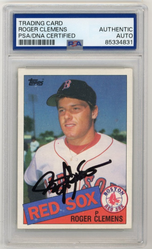 1985 Topps Roger Clemens #181 - Authentic Autograph Red Sox
