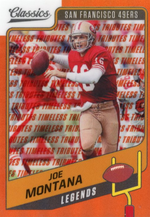 2021 Panini Classics Joe Montana #111 - #/10 Orange 49ers