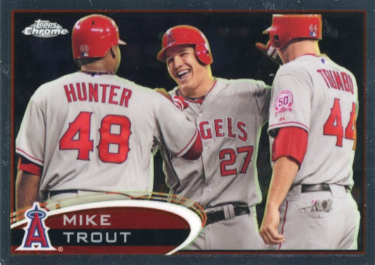 2012 Topps Chrome Mike Trout Horizontal #144 - Angels